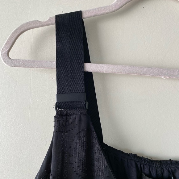 LANE BRYANT Black Ruffled Lace Dress Sz 14 - Picture 9 of 12